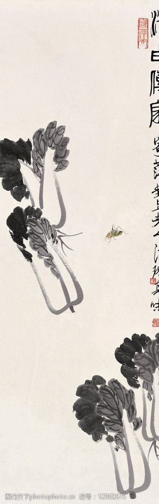 关键词:清白传家 齐白石 国画 水墨画 白菜 青菜 绘画书法 文化艺术