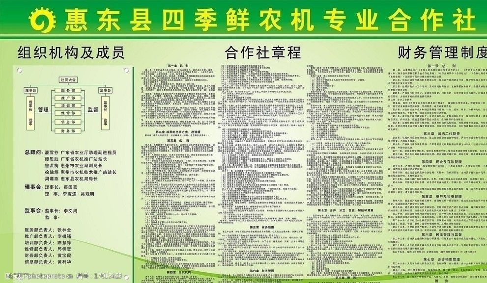 某农机合作社墙画版面设计稿一图片