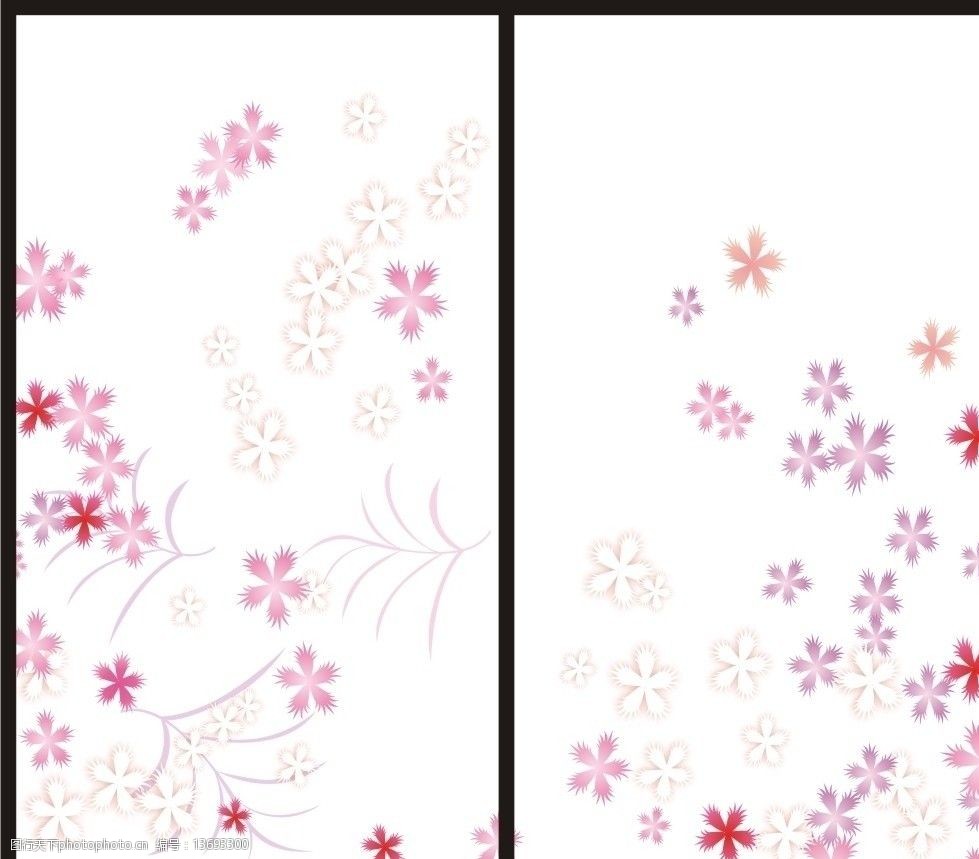 关键词:小花移门 小花 移门 底纹边框 底纹背景 矢量图库 cdr 简约花