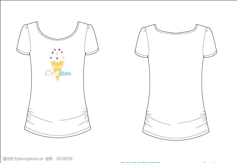 tshirtt恤印花可爱服装卡通冰淇凌icecream图片