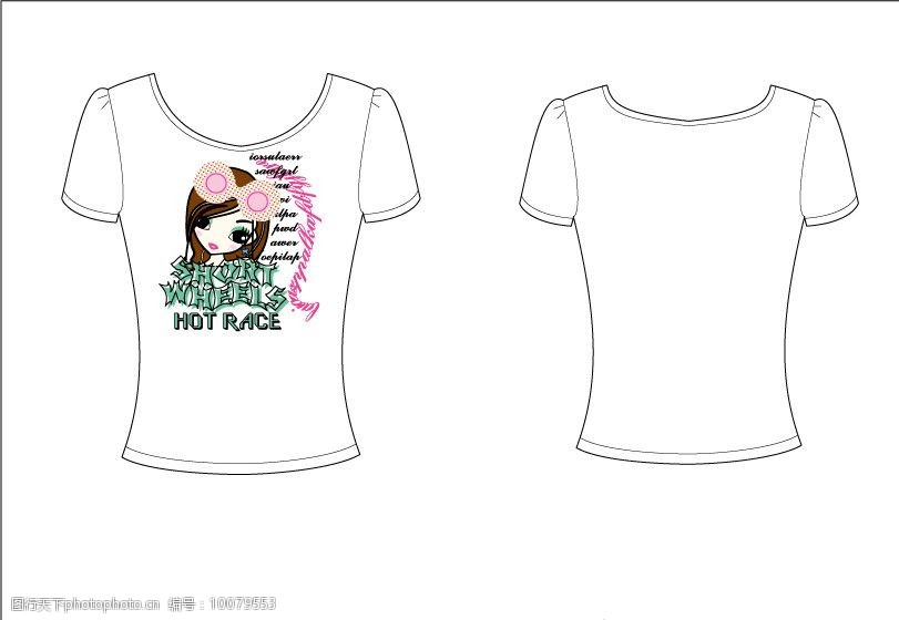 tshirtt恤印花可爱服装卡通女图片