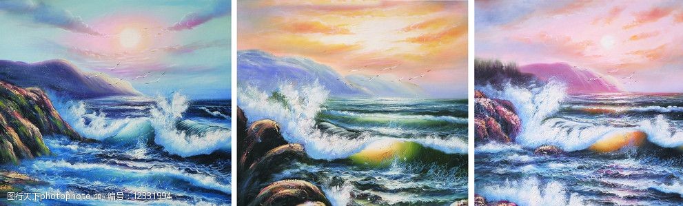 关键词:大海油画 波浪 太阳 无框画 装饰画 挂画 喷绘 写真 大海 油画