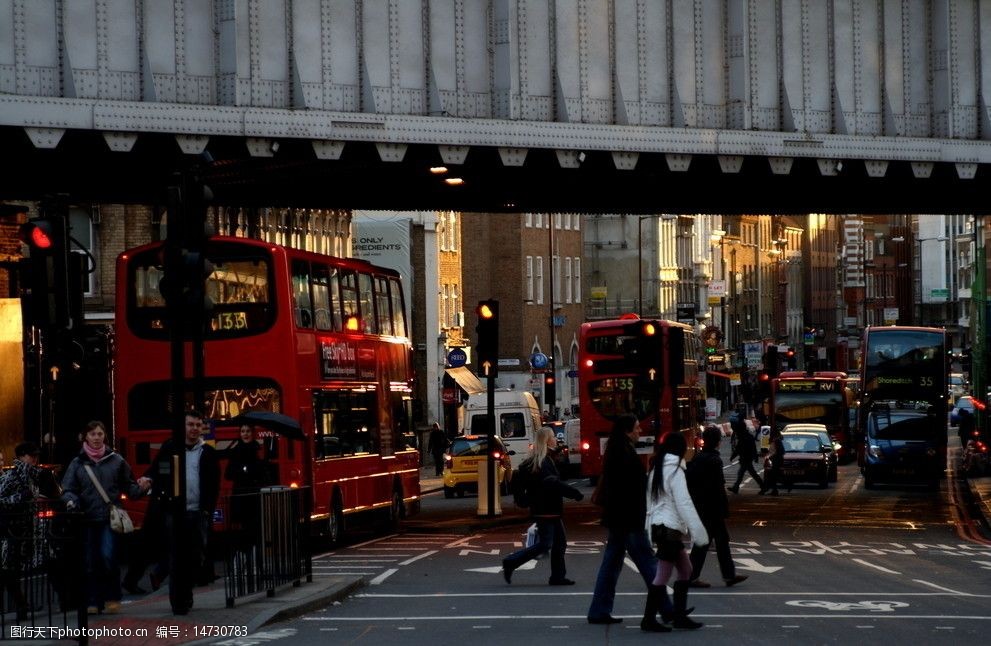 英国伦敦闹市区街景图片