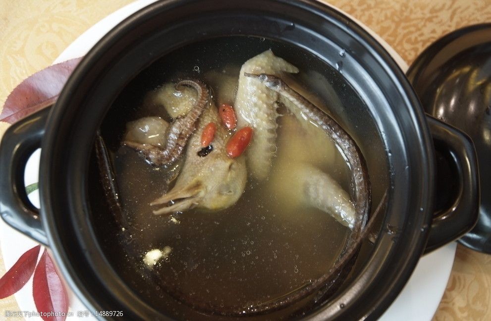 餐前煲汤海龙海马煲乳鸽皇图片