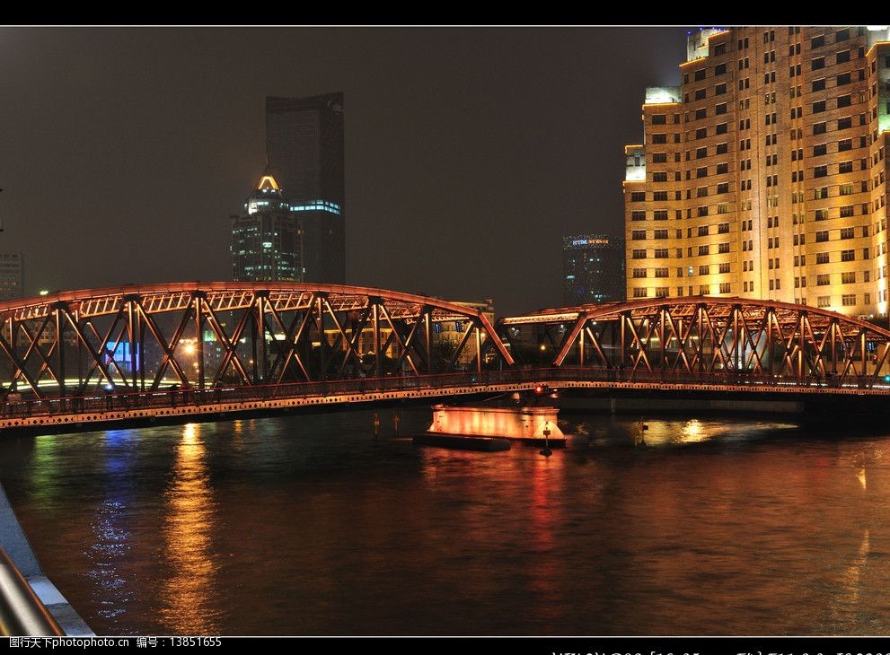 上海外白渡桥夜景图片