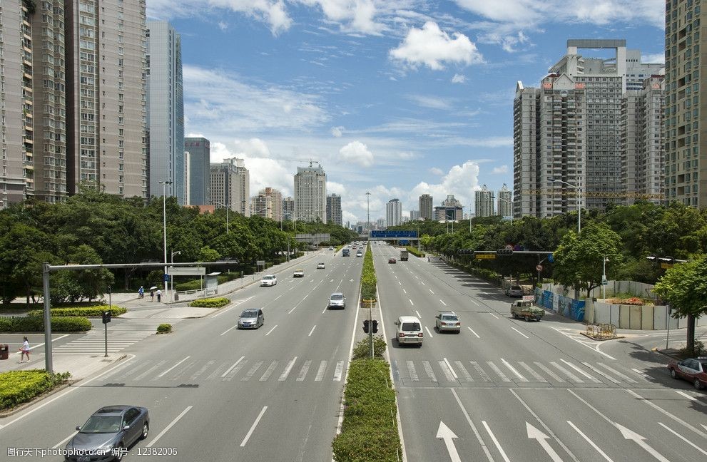 深圳福田区彩田路街景图片