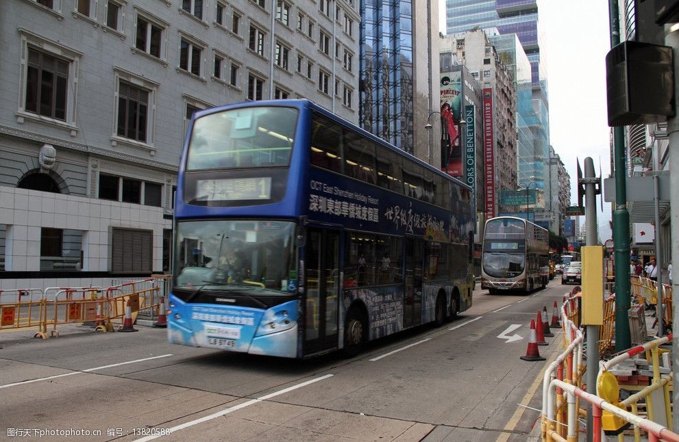 香港尖沙嘴双层城巴图片