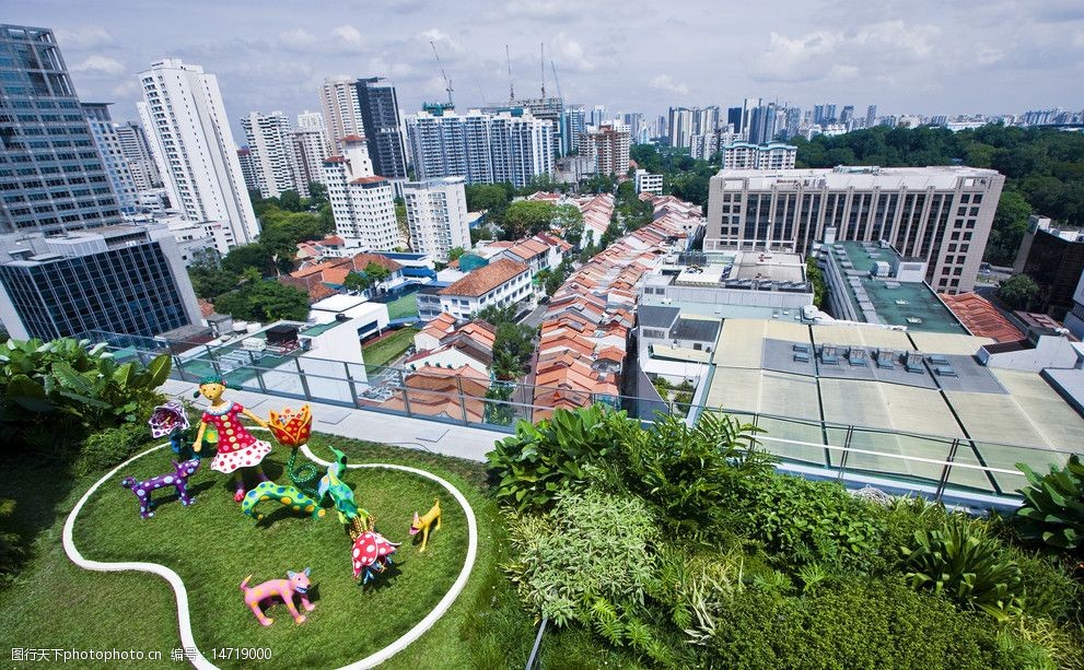 新加坡乌节路上的大楼屋顶花园图片