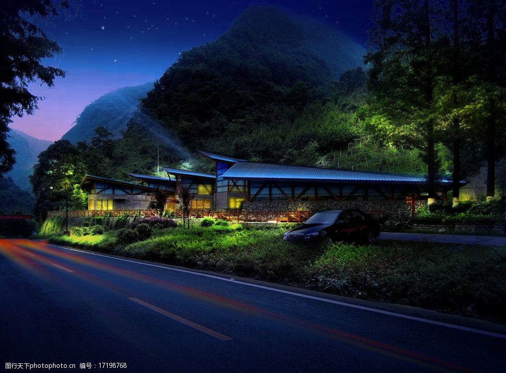 PS处理白天变黑夜图片