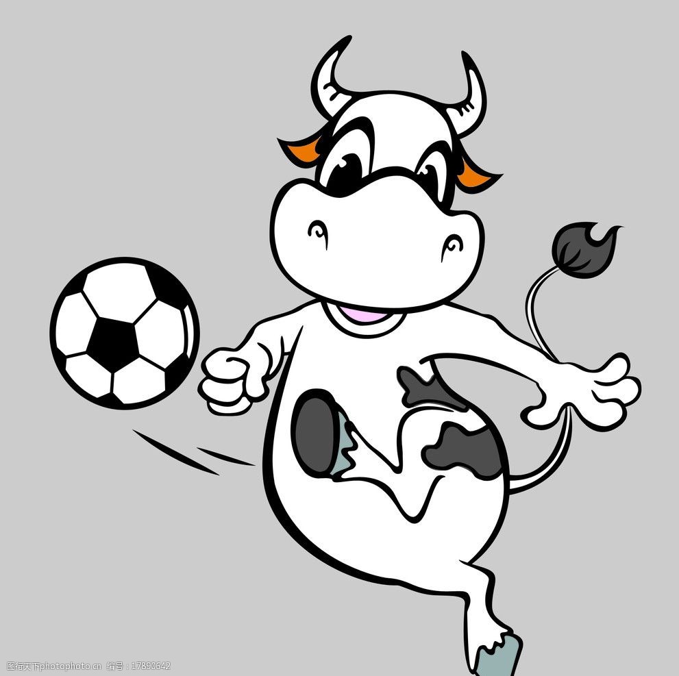 关键词:运动的牛 动物 牛 运动 奶牛 踢足球 卡通 psd分层素材 源文件