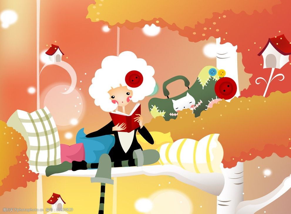 关键词:清新桌面壁纸   卡通少女 风景漫画 动漫动画 设计 72dpi jpg