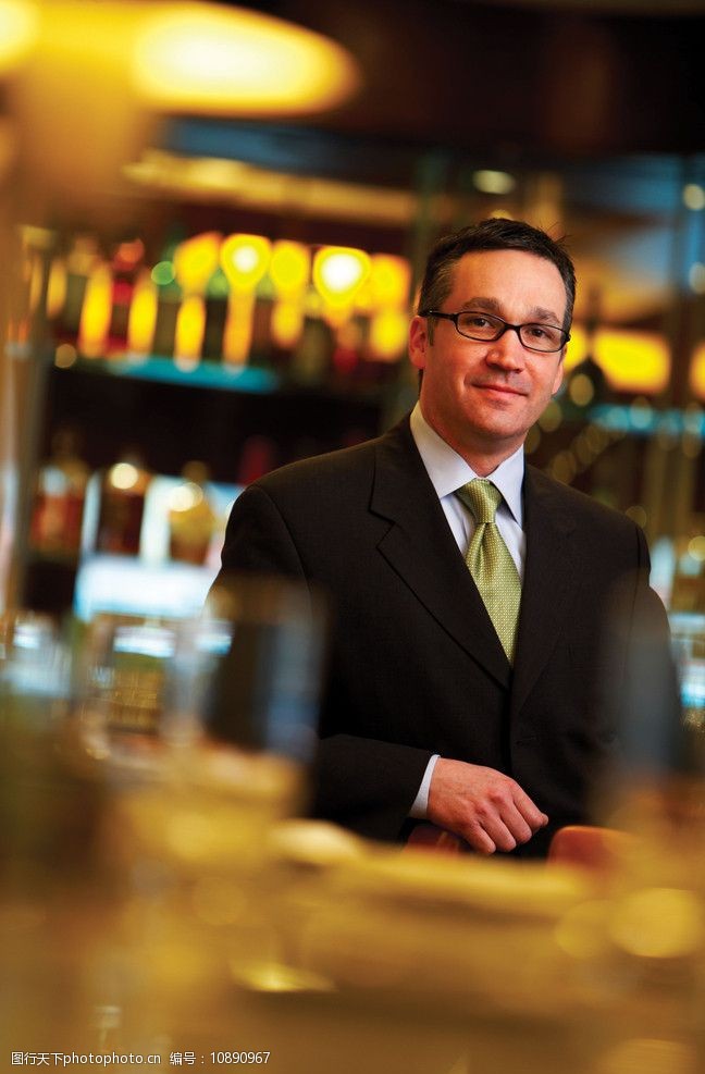 酒保餐饮酒吧管理者经营者男西服西装酒职业图片