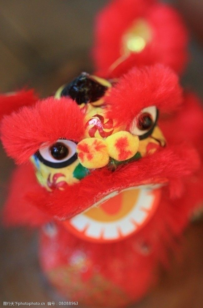 舞狮南狮中国传统文化表演艺术瑰宝节庆华人狮子liondance特写红图片