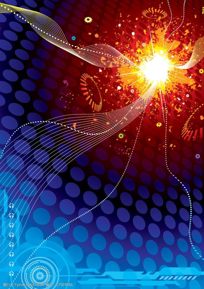 关键词:超酷的信息海报 立体背景花纹 发光火星球 炫彩光线 通讯科技