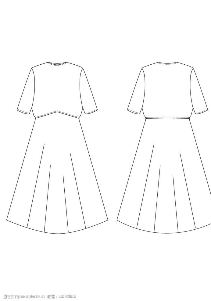 裙子平面设计图图片