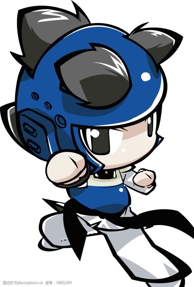 跆拳道卡通人物图片