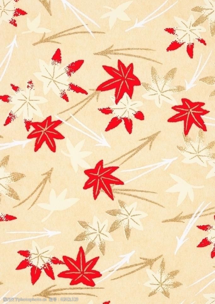 半红枫叶墙纸背景高清图片