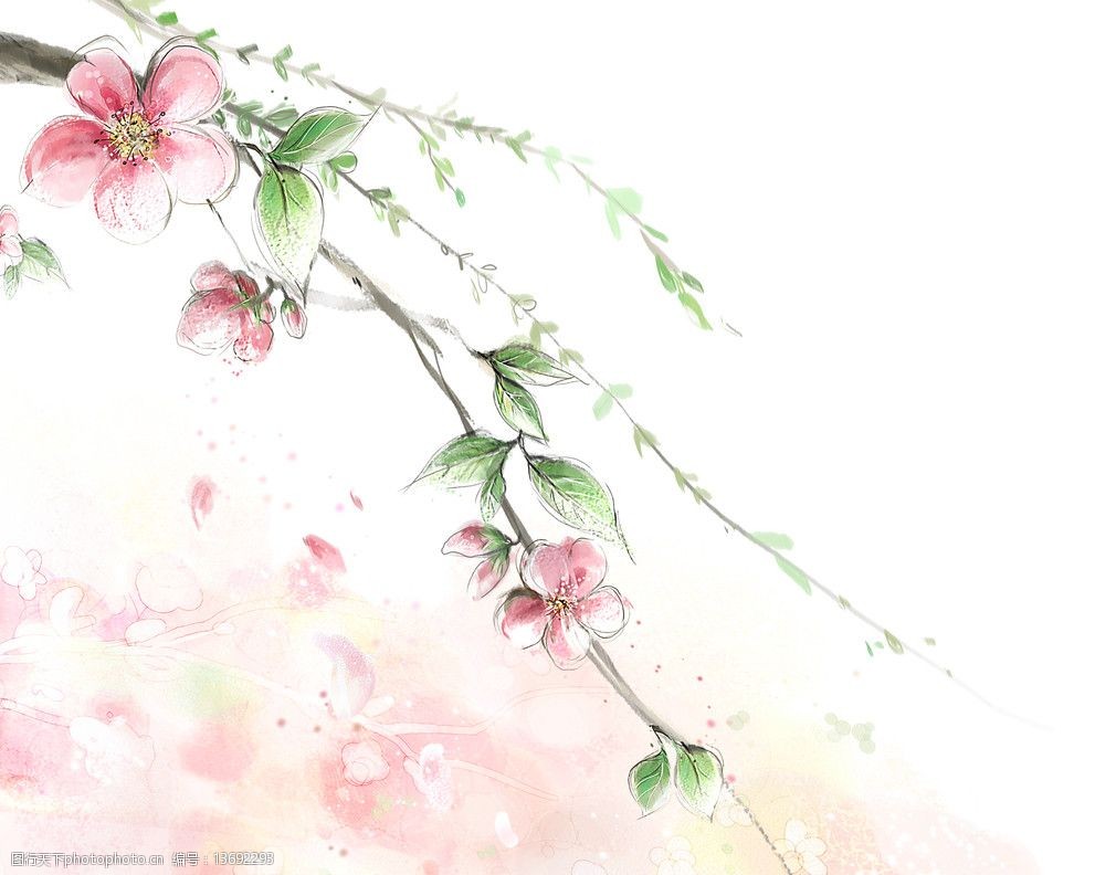 关键词:桃花相映红 移门 梦幻 桃花 春天 移门图案 广告设计模板 源