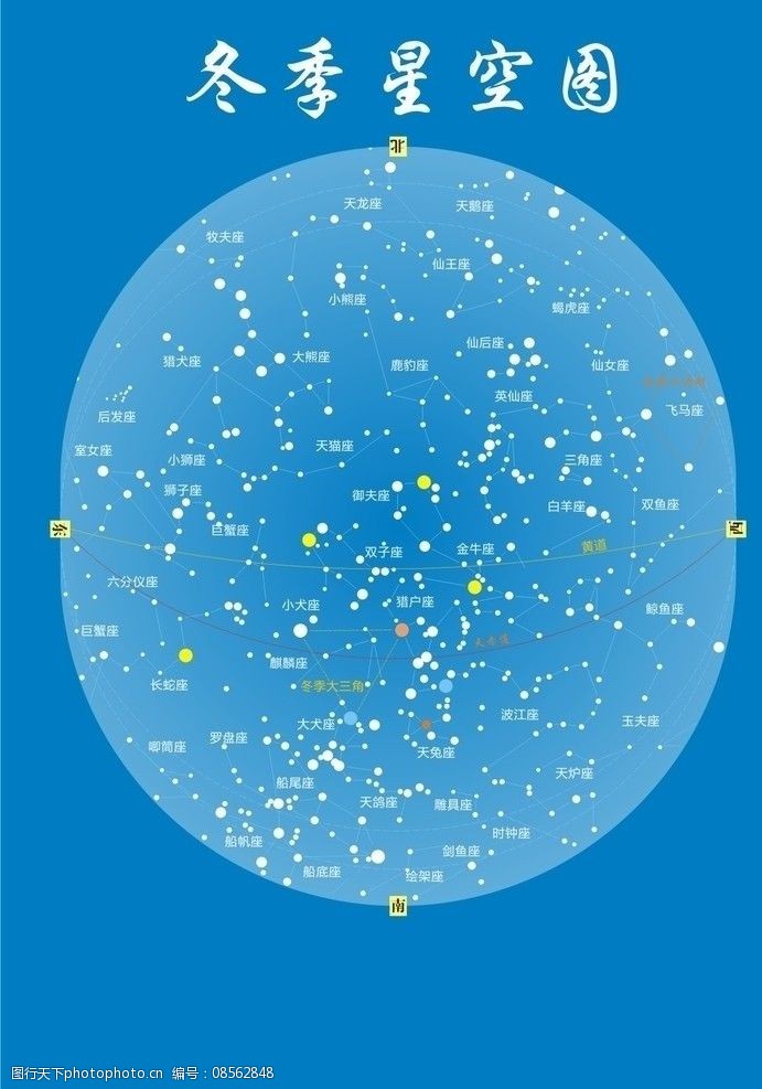 十二星座星系图连线图图片