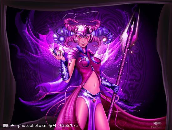 科幻遊戲女戰士矢量