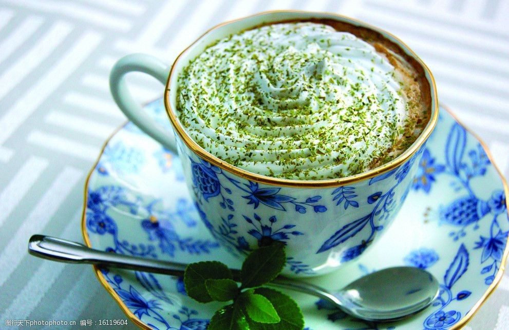 新式咖啡绿茶图片
