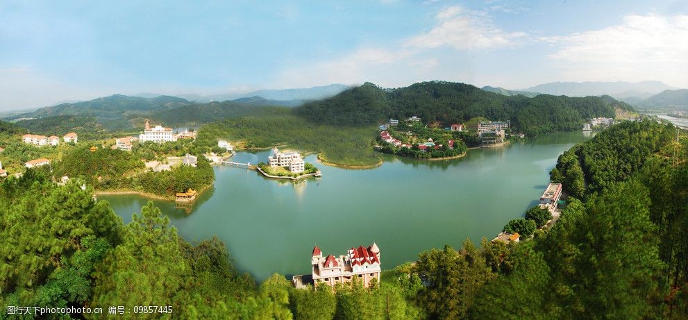 黄花湖全景图片