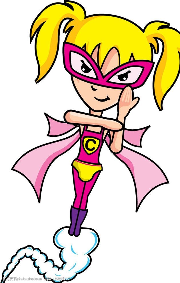 卡通女超人图片