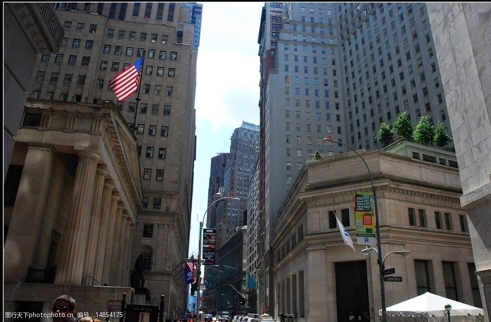 纽约华尔街全景图片