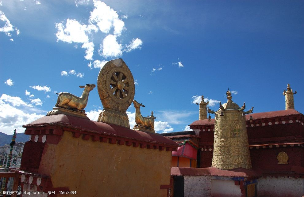 关键词:西藏风光 旅游 景观 景象 天空 云彩 建物 庙宇 宗教 文化