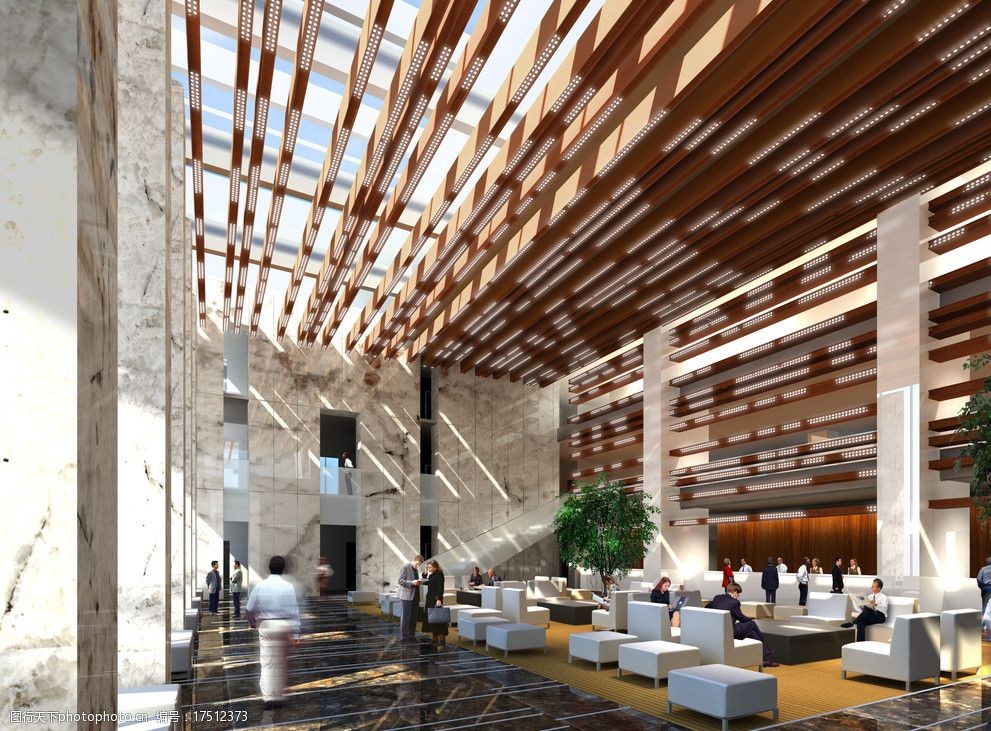 银行日景效果图psd图片