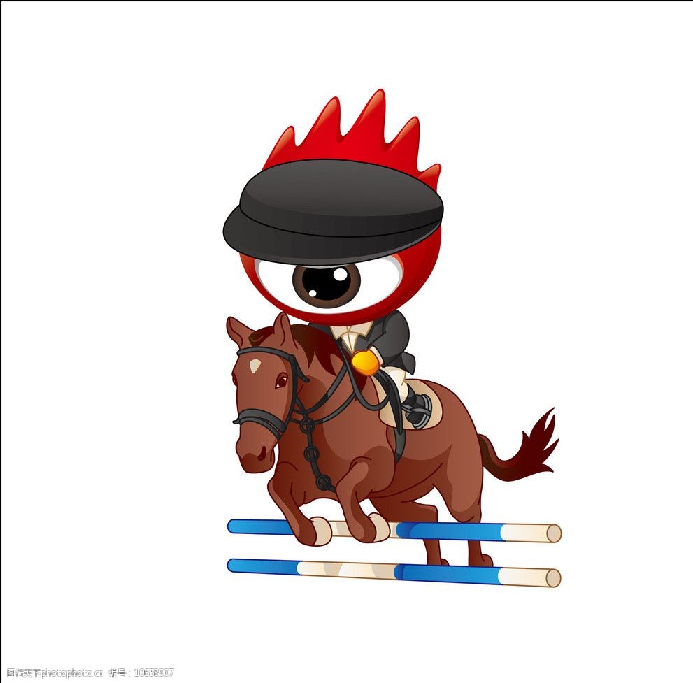 2008北京奥运马术男子小浪人矢量素材图片