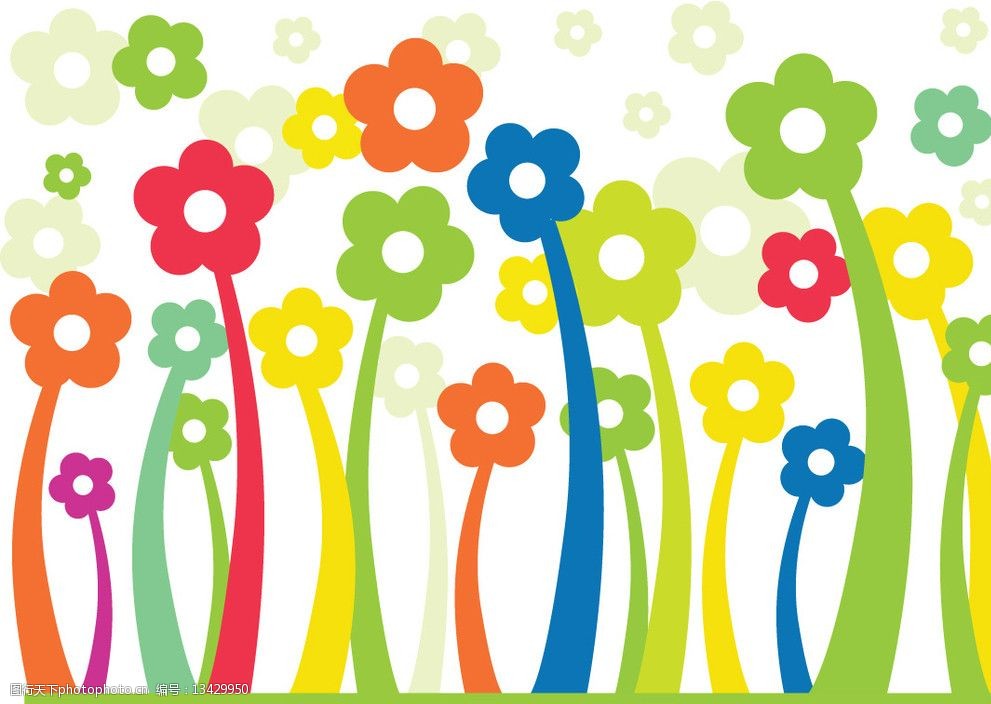 矢量花朵背景图片