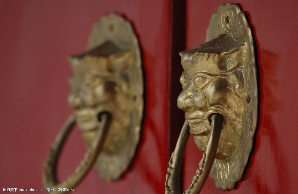 古建筑大门门锁图片