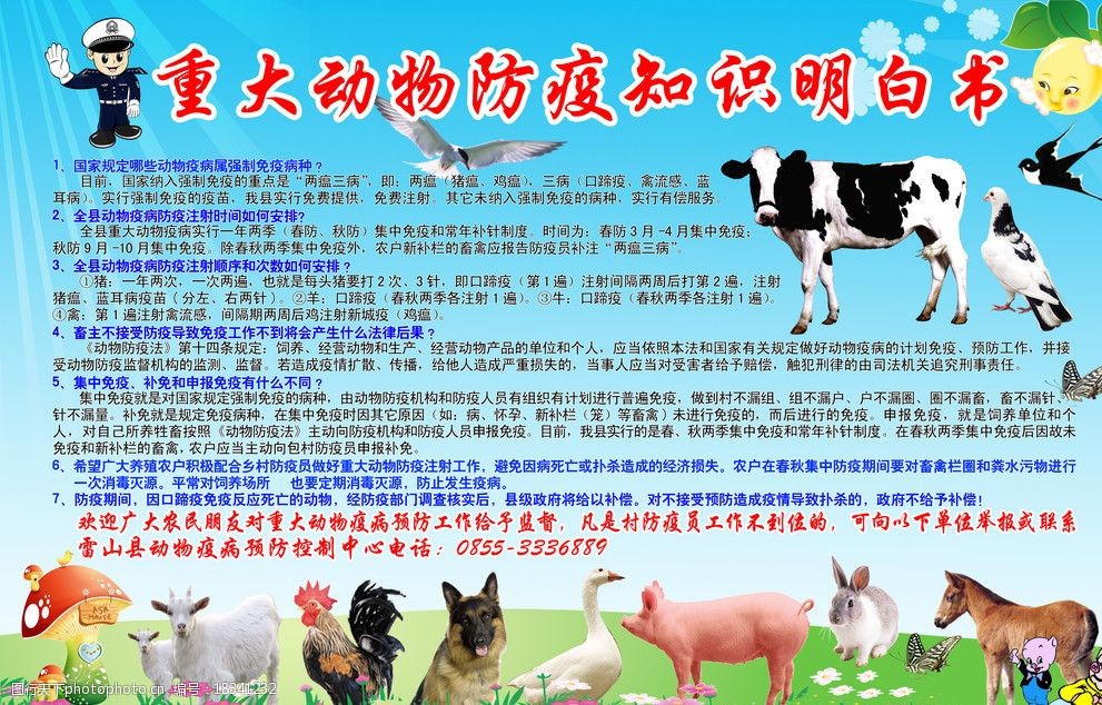 2021动物防疫法宣传单图片