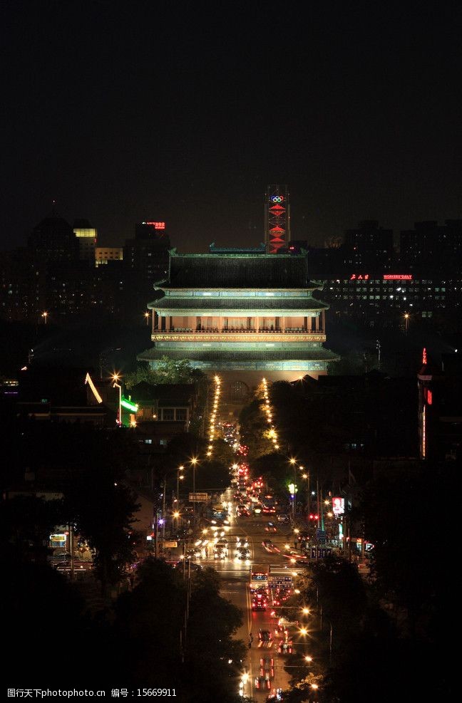 夜·北京地安门大街图片