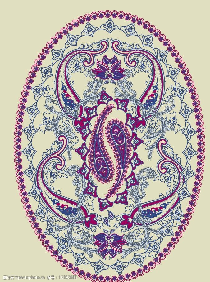 苏格兰风格古典花纹图片