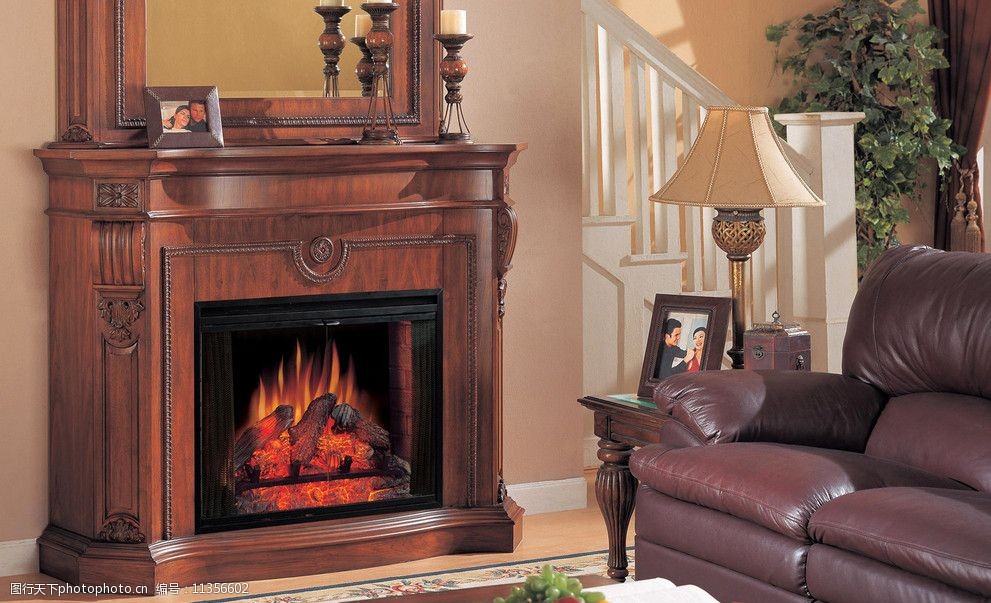 家居写真西式壁炉图片