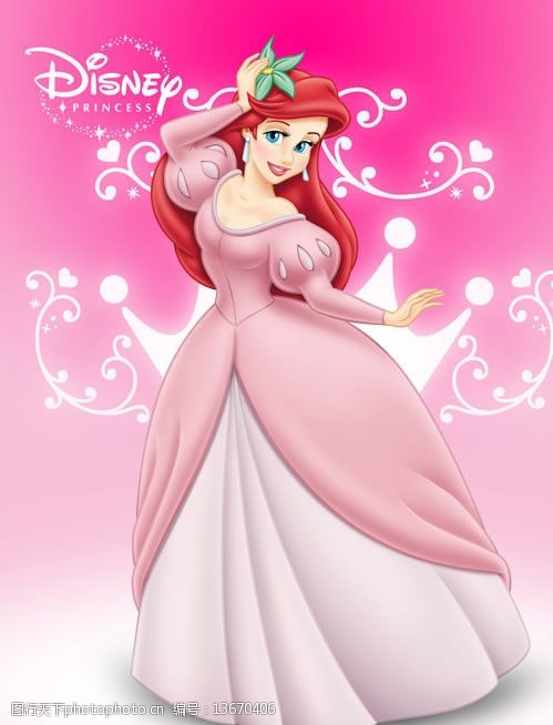 高清美人鱼公主爱丽儿最新迪士尼海报图片