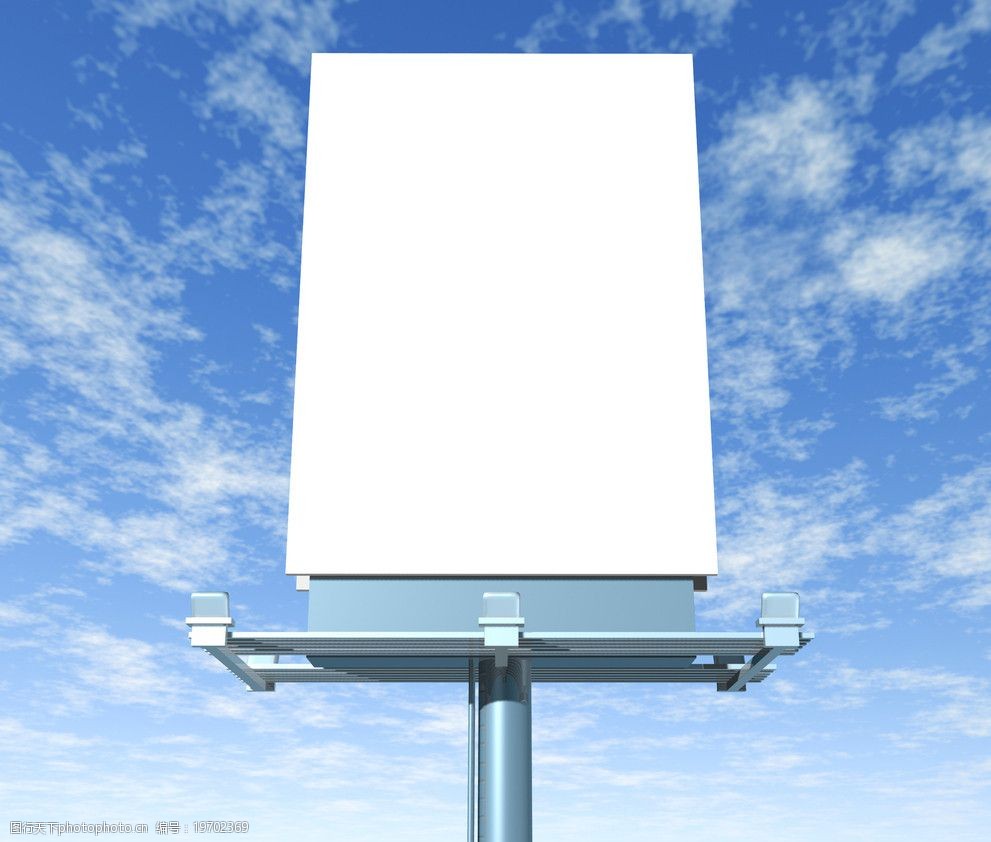 高空空白广告牌图片