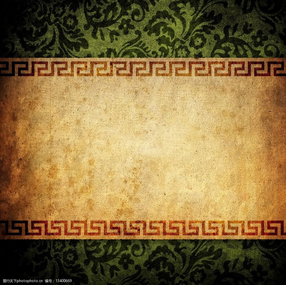 复古花纹边框高清图片