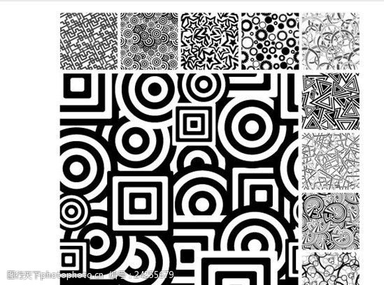 多款黑白图形背景矢量素材