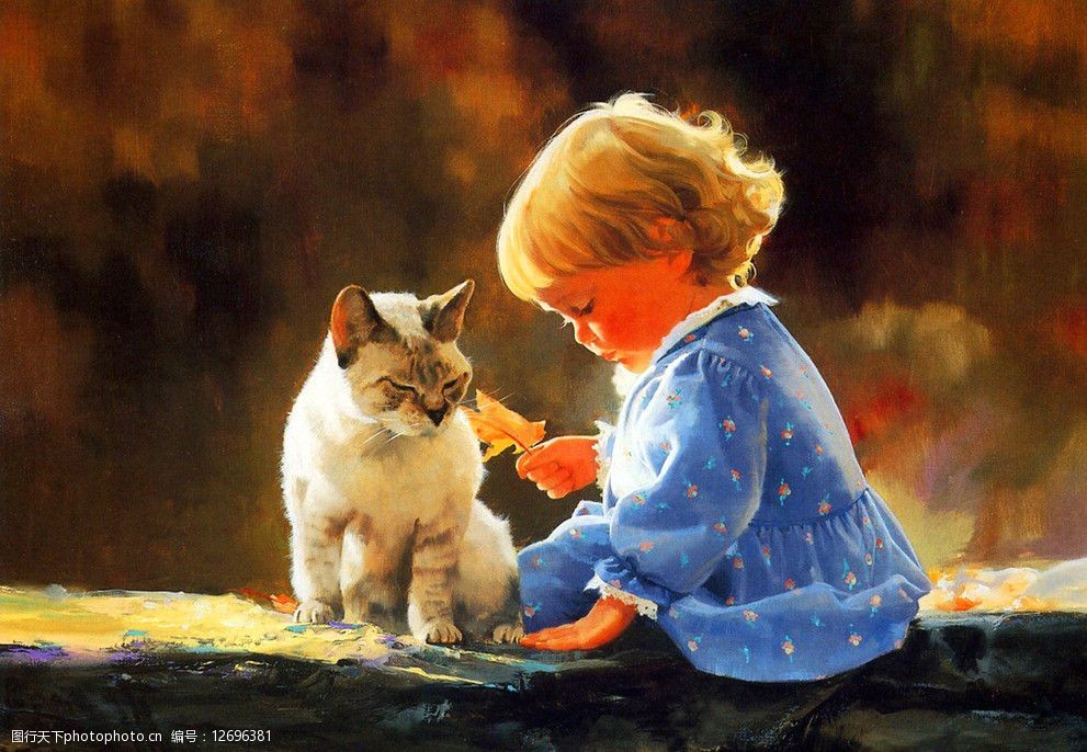 油画我们两个图片