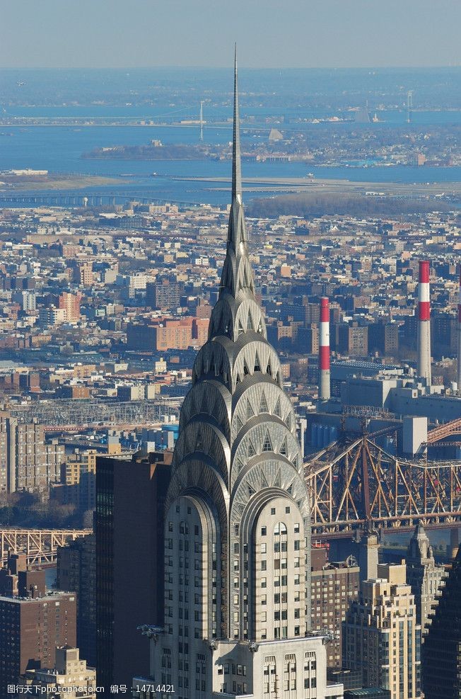 纽约克莱斯勒大厦漂亮的屋顶图片