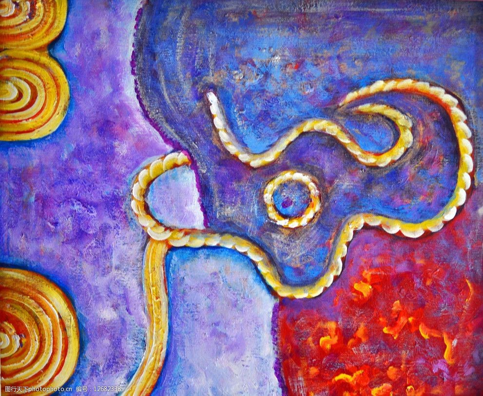 无框画 抽象 装饰画 蜡画 板画 花 高清油画 绘画书法 文化艺术 设计