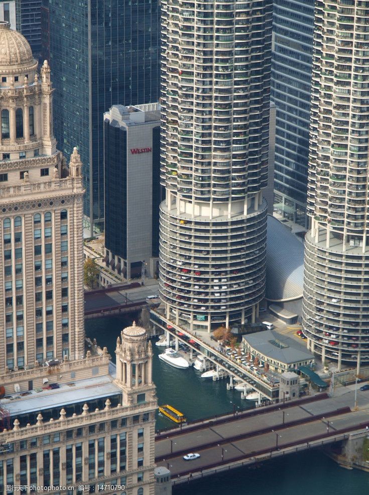芝加哥芝加哥河畔玛丽娜城图片