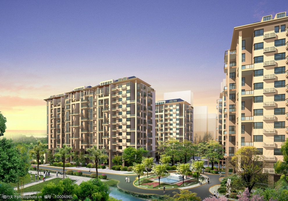 小区建筑效果图图片