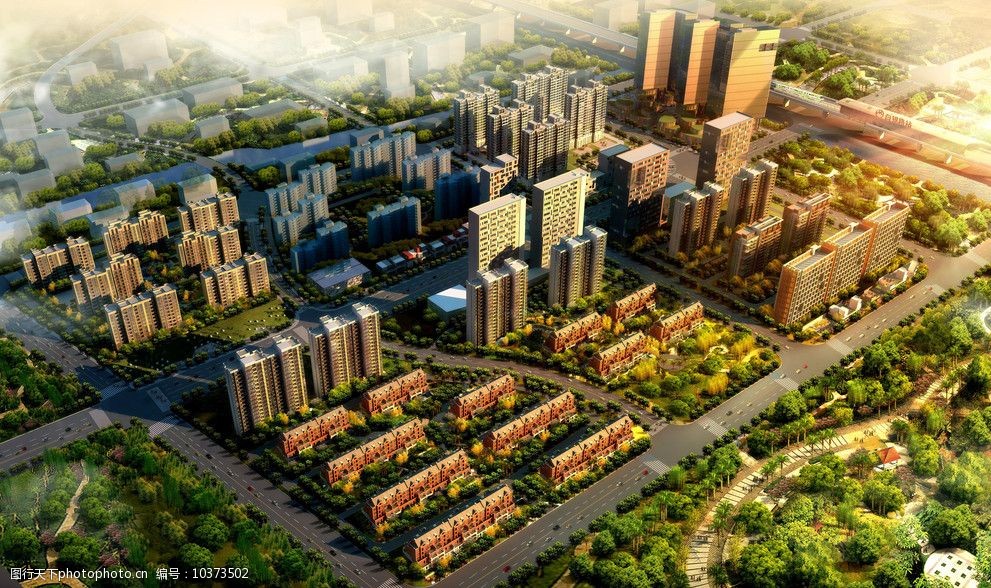 组团小区鸟瞰图片